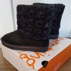 Toddler Girls JUMPING BEANS Reagann Black Winter Boots Size 6T 7T 9T 10T 11